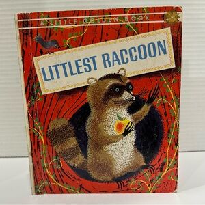 Vintage Littlest Raccoon. A Little Golden Book